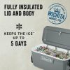 316 Series Insulated Portable Cooler with Heavy Duty Wheels, Leak-Proof Wheeled Cooler with 100+ Can Capacity